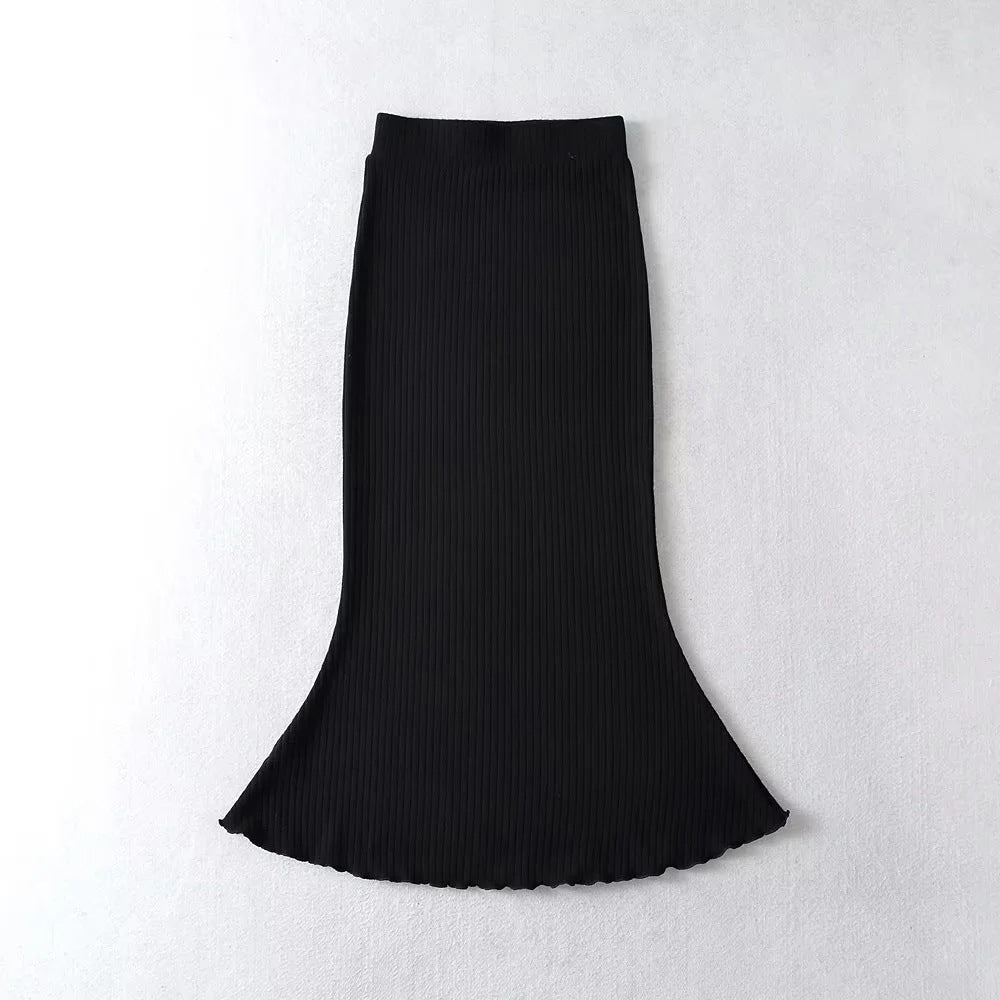 Aiertu fashion outfits Gentle Sheath Fishtail Skirt for Women Spring Ins Blogger High Waist Slim Mid-Length Skirt aiertu