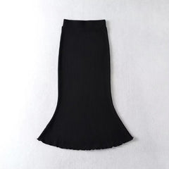 Aiertu fashion outfits Gentle Sheath Fishtail Skirt for Women Spring Ins Blogger High Waist Slim Mid-Length Skirt aiertu