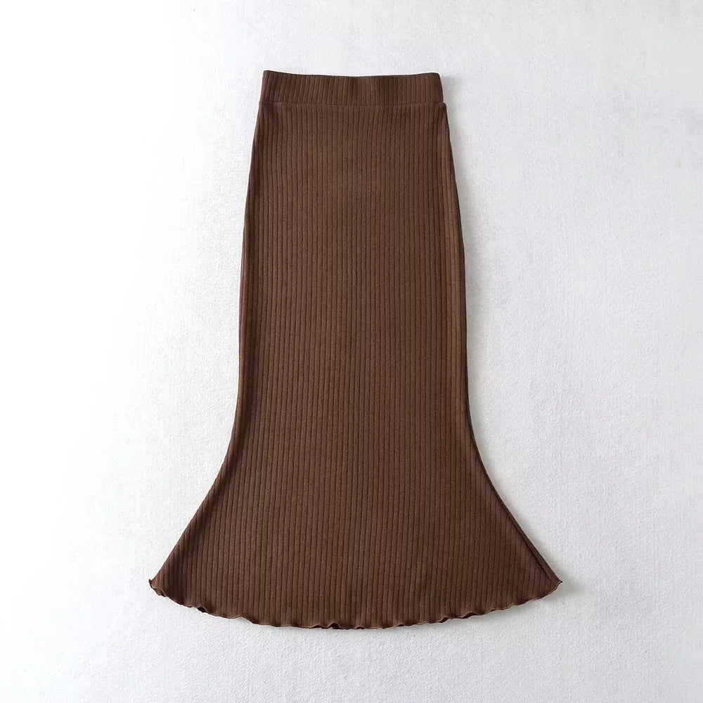 Aiertu fashion outfits Gentle Sheath Fishtail Skirt for Women Spring Ins Blogger High Waist Slim Mid-Length Skirt aiertu