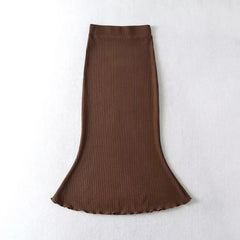 Aiertu fashion outfits Gentle Sheath Fishtail Skirt for Women Spring Ins Blogger High Waist Slim Mid-Length Skirt aiertu