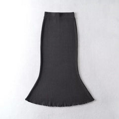 Aiertu fashion outfits Gentle Sheath Fishtail Skirt for Women Spring Ins Blogger High Waist Slim Mid-Length Skirt aiertu
