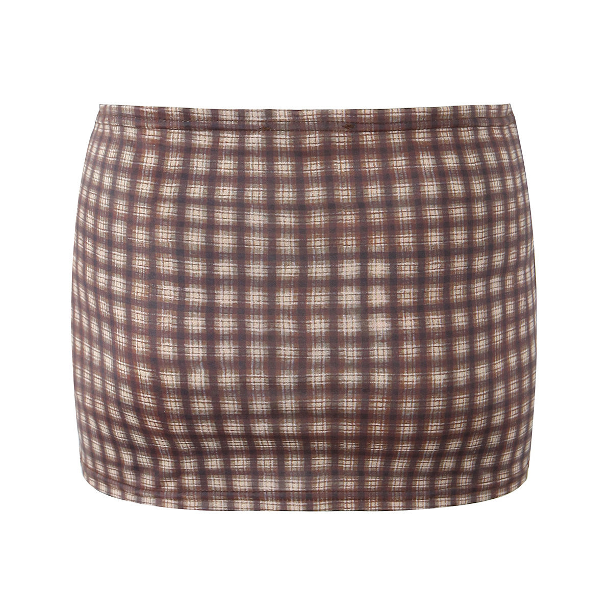 Aiertu black sweater dress outfit Autumn American Plaid Printed Hot Girl Sexy Low Waist Mini Hip Skirt Casual Skirt aiertu