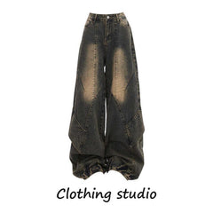 Aiertu shamar Retro Hong Kong Style Wear a Whole Suit Two-Piece Halter Top with Casual Jeans Two-Piece Set aiertu