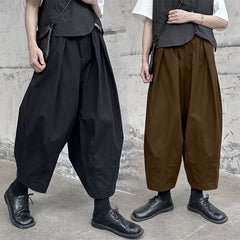 Aiertu trashy outfits Artistic Cotton and Linen Wide-Leg High Waist Cropped Overalls for Women Summer Loose Small Casual Harem Bloomers aiertu