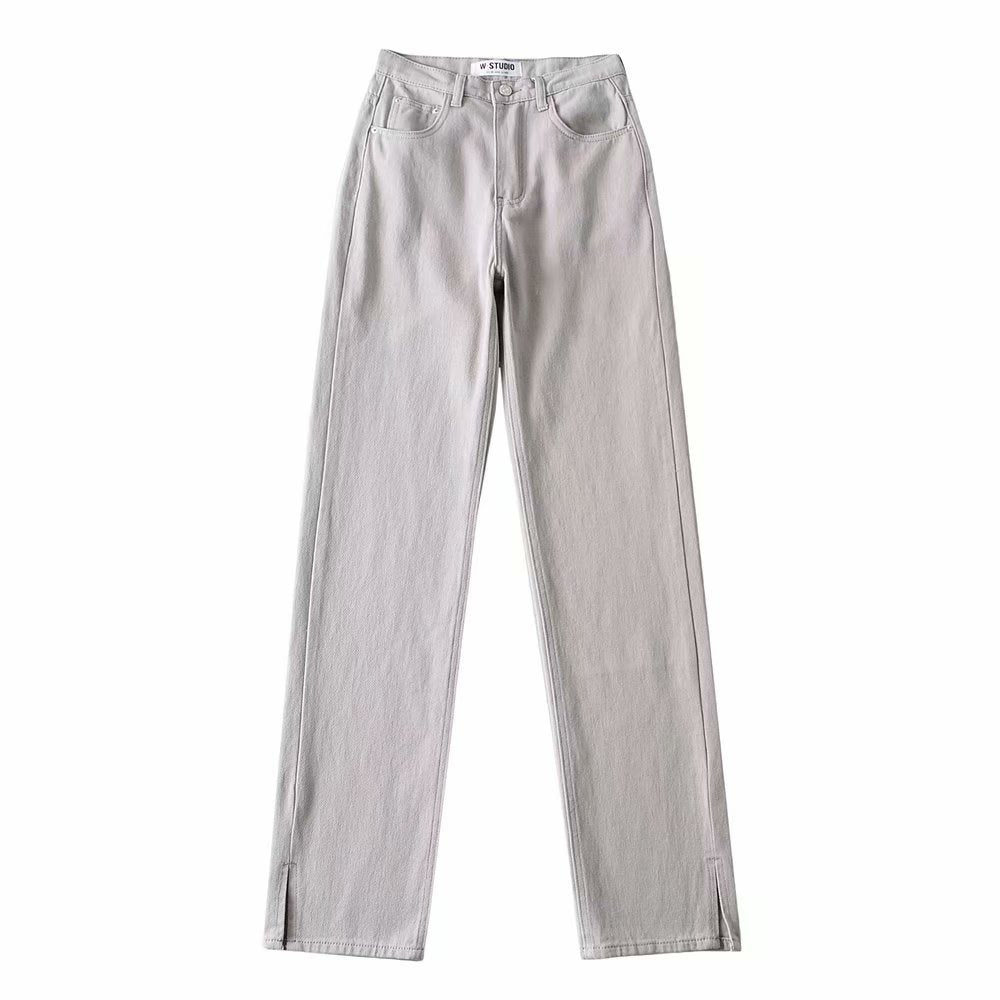 Aiertu going out outfits Street High Waist Floor Split Jeans Loose Slimming Straight Mop Draping Trousers aiertu