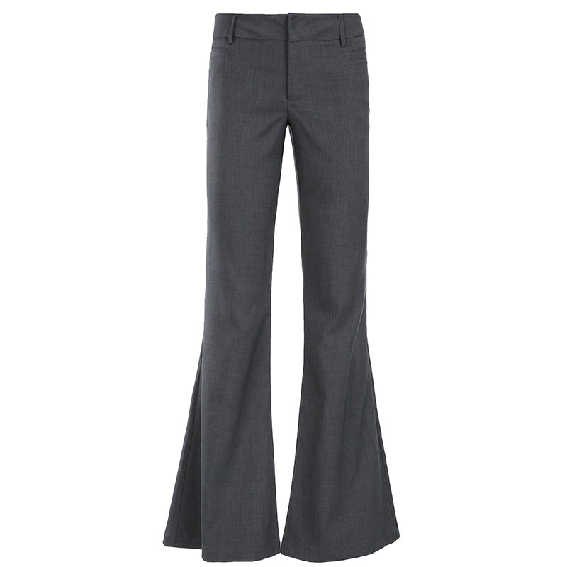 Aiertu joker costume female outfit American Retro Simple Elegant Pleated Low Waist Casual Pants Women's Slim-Fit Fashionable Woven Hip-Wrapped Trousers aiertu