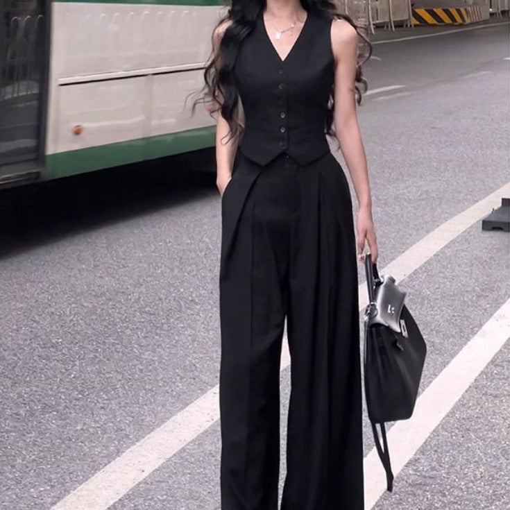 Aiertu Black Chanel Style Suit Vest Women's Summer Thin High-End Fashionable Vest Sleeveless Top aiertu