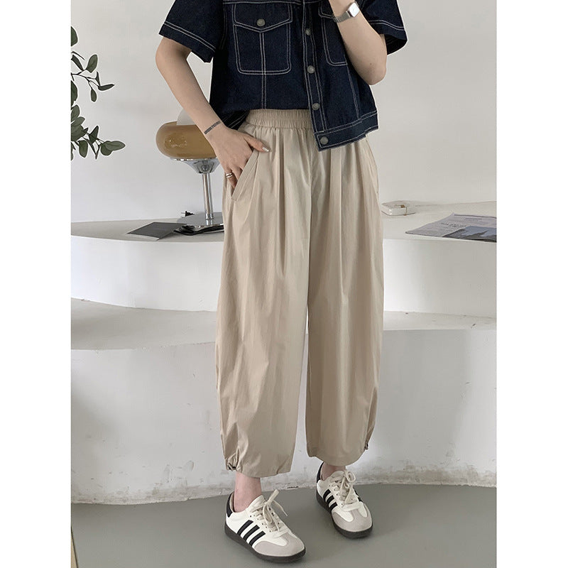 Aiertu Trousers Drawstring Casual Pants Summer Korean Style Loose Casual Pants Trousers aiertu