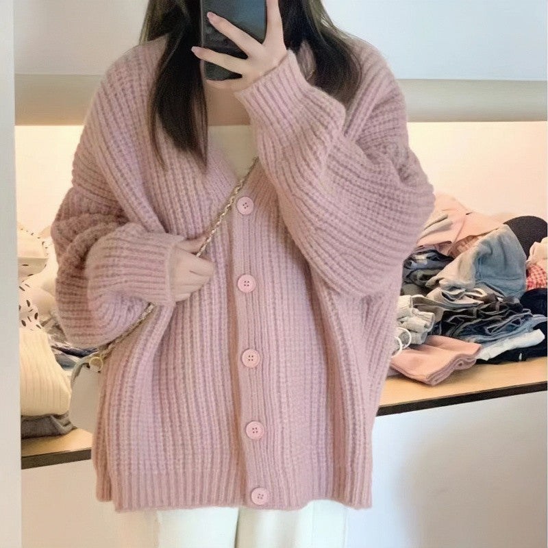 Aiertu fall outfits women Autumn and Winter Small Wear Creamy-white Lazy Style Sweater Wide Leg Pants High-Grade Three-Piece Suit aiertu
