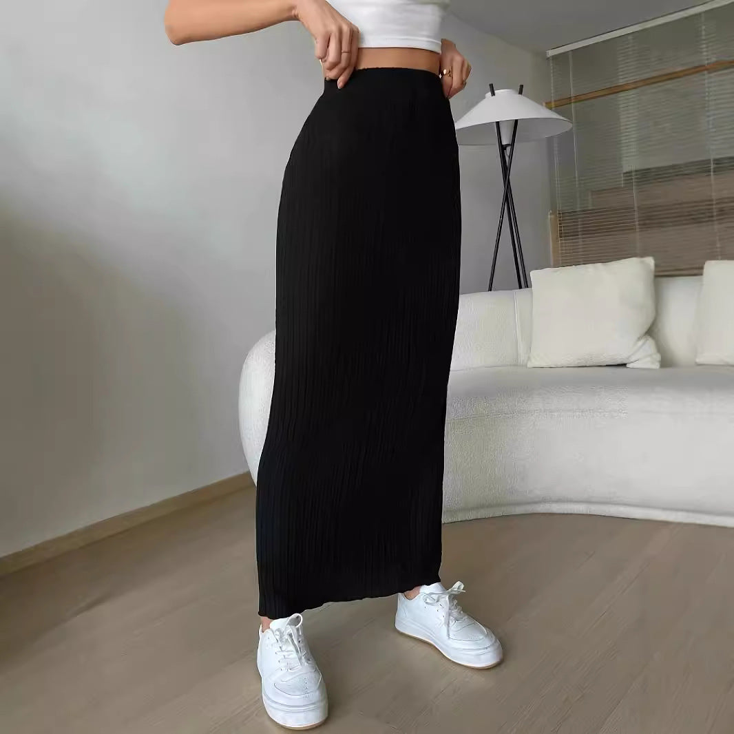 Aiertu fashion outfits Skirt Women's Hip High-Grade Elastic Waist Spring and Autumn French Style Women's Clothing aiertu