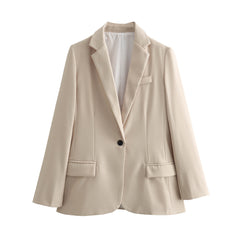 Aiertu church outfit Spring Lazy Style 3 Colors One Button Casual Loose Suit Jacket aiertu