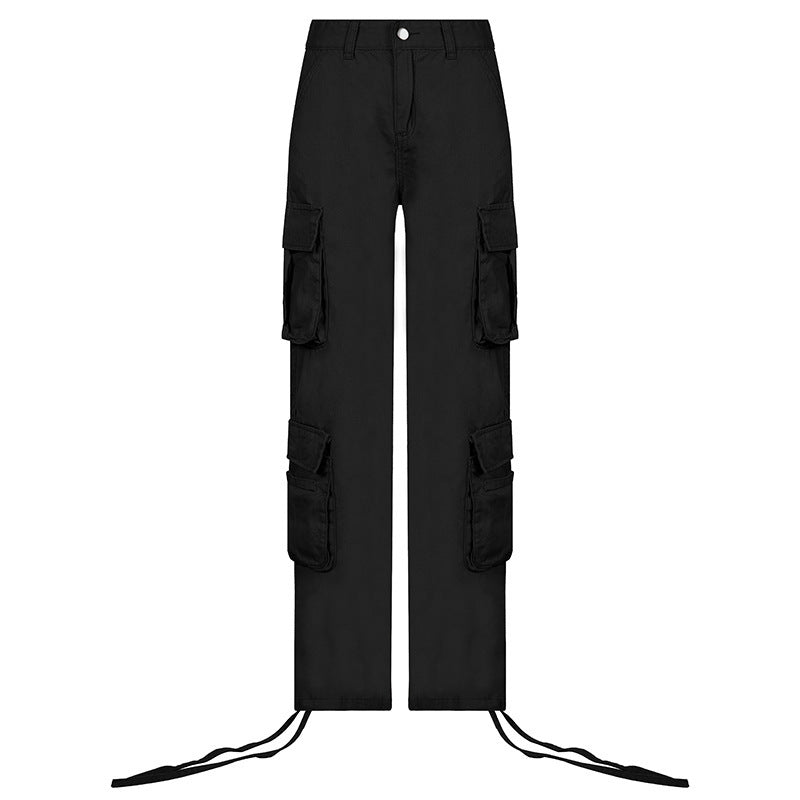 Aiertu outfits Autumn and Winter Women's Clothing American Street Hip Hop Style Denim Overalls Casual Pants Fashion aiertu
