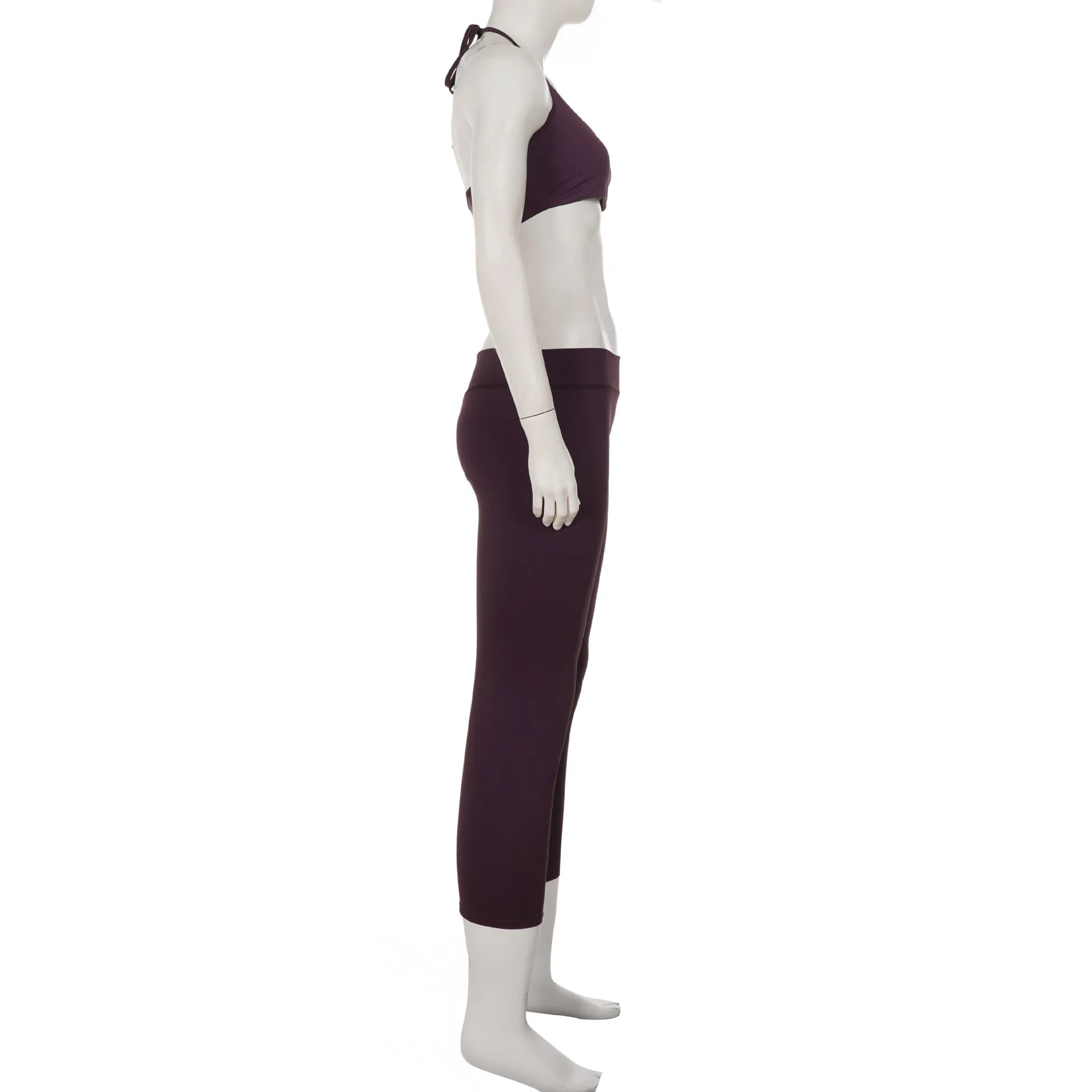 AIERTU  -  Spice Girl Suspender Vest Low Waist Skinny Hip Wrap Pants Two-piece Set Solid Color Simple Casual Sports Suit Aiertu