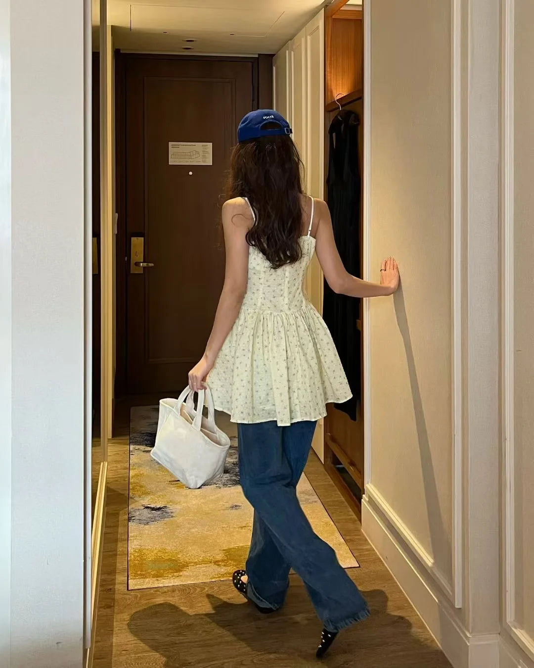 AIERTU  -  Summer Fashionable Korean Style Floral Print Slimming Dress Versatile Streetwear Casual Princess Skirt Sleeveless Dress Aiertu