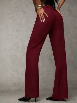 AIERTU  -  High Waist Wide Leg Pants Women's Casual Long Trousers Draping Slimming Elegant Commuter Style Fashionable Women's Trousers Aiertu