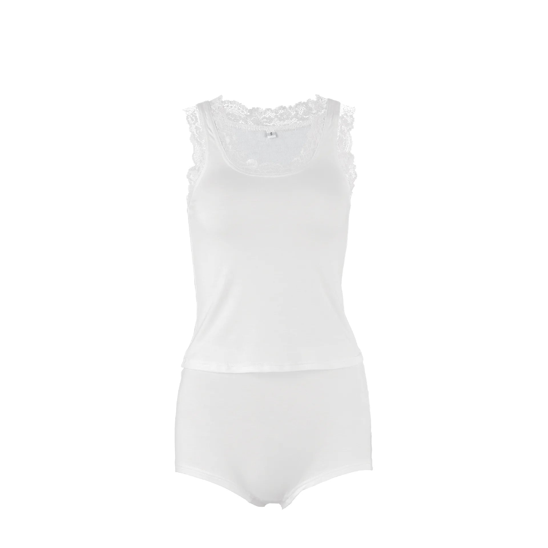 AIERTU  -  Spring/Summer New Lace Trim Vest Shorts Pajamas Fitted Comfortable Breathable Home Wear Aiertu