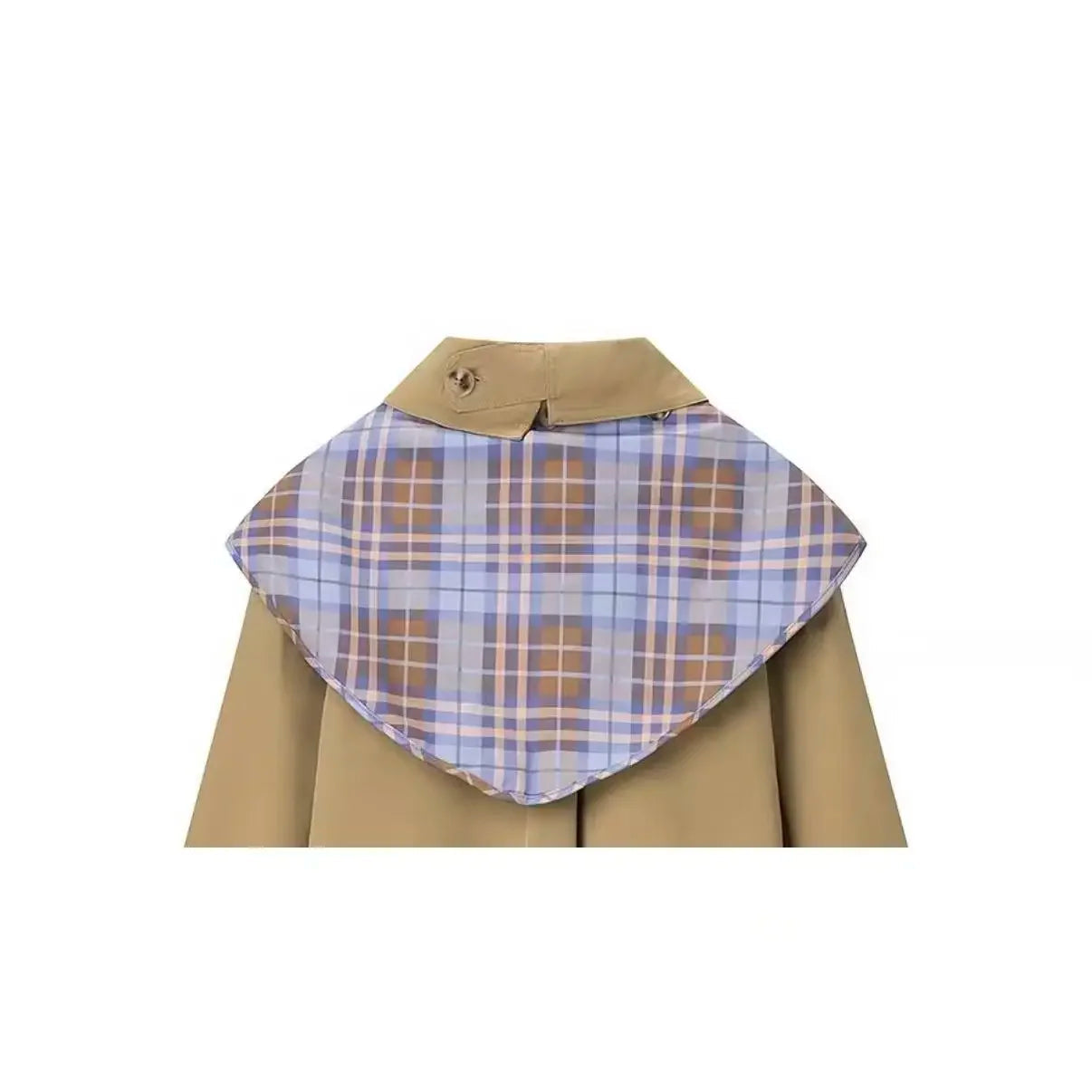 AIERTU  -  Autumn/Winter Women's Retro Plaid Double-sided Reversible Lapel Scarf Jacket Fashionable Multifunctional Embroidered Coat Aiertu