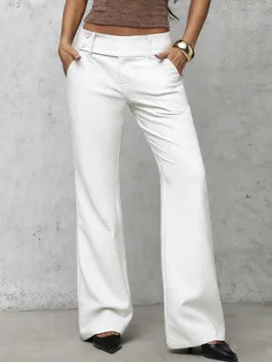 AIERTU  -  High Waist Wide Leg Pants Women's Casual Long Trousers Draping Slimming Elegant Commuter Style Fashionable Women's Trousers Aiertu