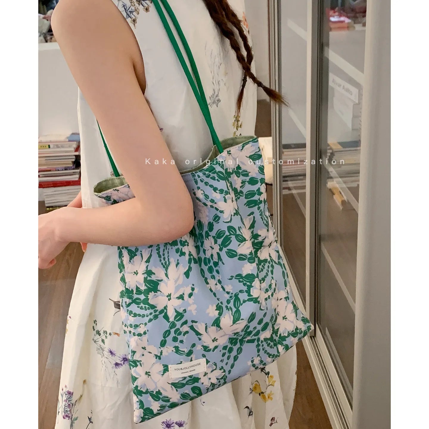 AIERTU  -  Flower Canvas Underarm Bag for Women New Fashionable New Chinese Style Large Capacity Cloth Bags Aiertu