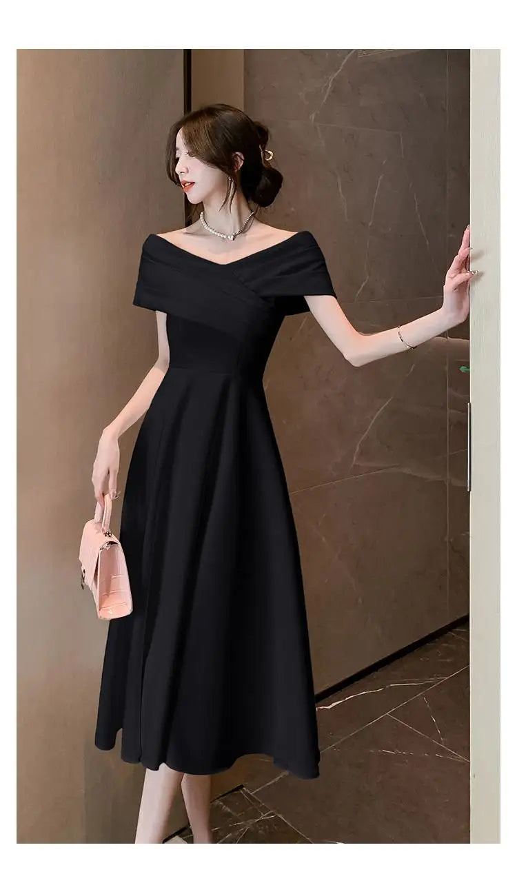 Aiertu Elegant Evening Dress For Women Sleeveless Fashion Fairy Birthday Party Dress Solid Midi 2024 New Summer Sexy Engagement Dresses Aiertu