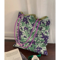 AIERTU  -  Flower Canvas Underarm Bag for Women New Fashionable New Chinese Style Large Capacity Cloth Bags Aiertu