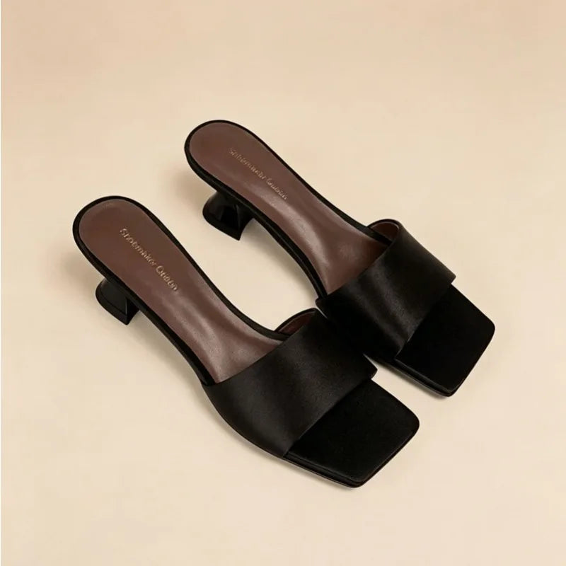AIERTU  -  Women Sandals Exquisite French Style High Heeled Sandals for Woman Fashion Square Head Casual Shoes Designer Shoes Zapatos Mujer Aiertu