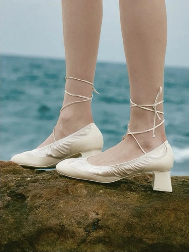 AIERTU  -  Retro Women's Mary Jane Shoes Exquisite Round Head High Heels for Woman Elegant French Casual Shoes Designer Shoes Zapatos Mujer Aiertu