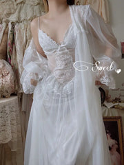 Aiertu Autumn White Fairy Vintage Sweet Dress Women Mesh Lace Sexy Casual Korean Dress Female Patchwork Designer Princess Dresses Aiertu