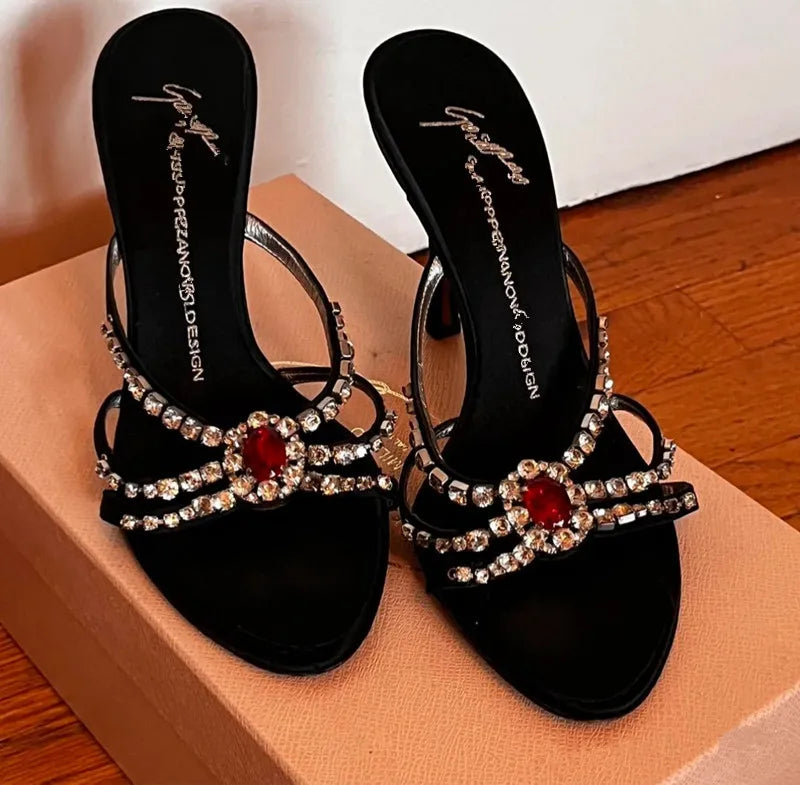 AIERTU  -  Fashion Designer Women's Shoes Luxury Rhinestone High Heeled Sandals for Woman Elegant Banquet Wedding Shoes Sandalias De Mujer Aiertu