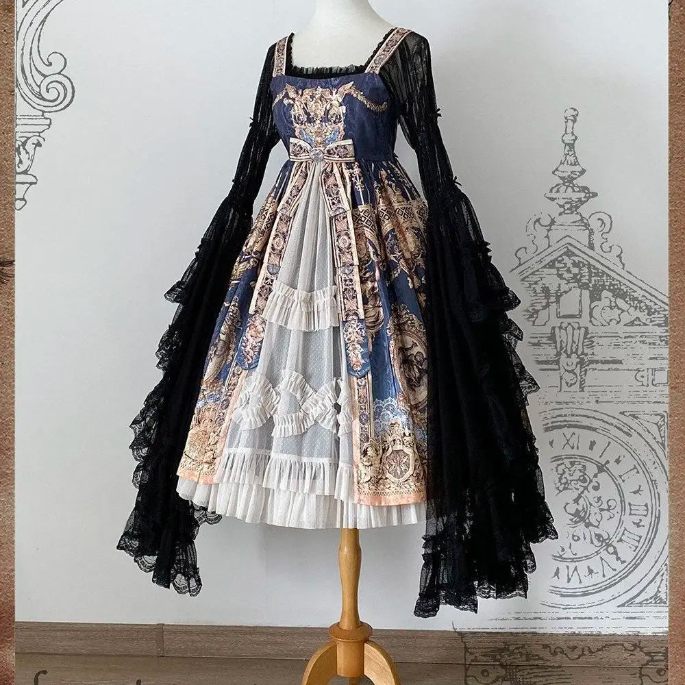 AIERTU  -  Mesh Blouses Flare Sleeve Spring Autumn Japanese Style Lolita Girls Women Shirts Solid Ruffles Vintage Thin Elegant Blusas Aiertu