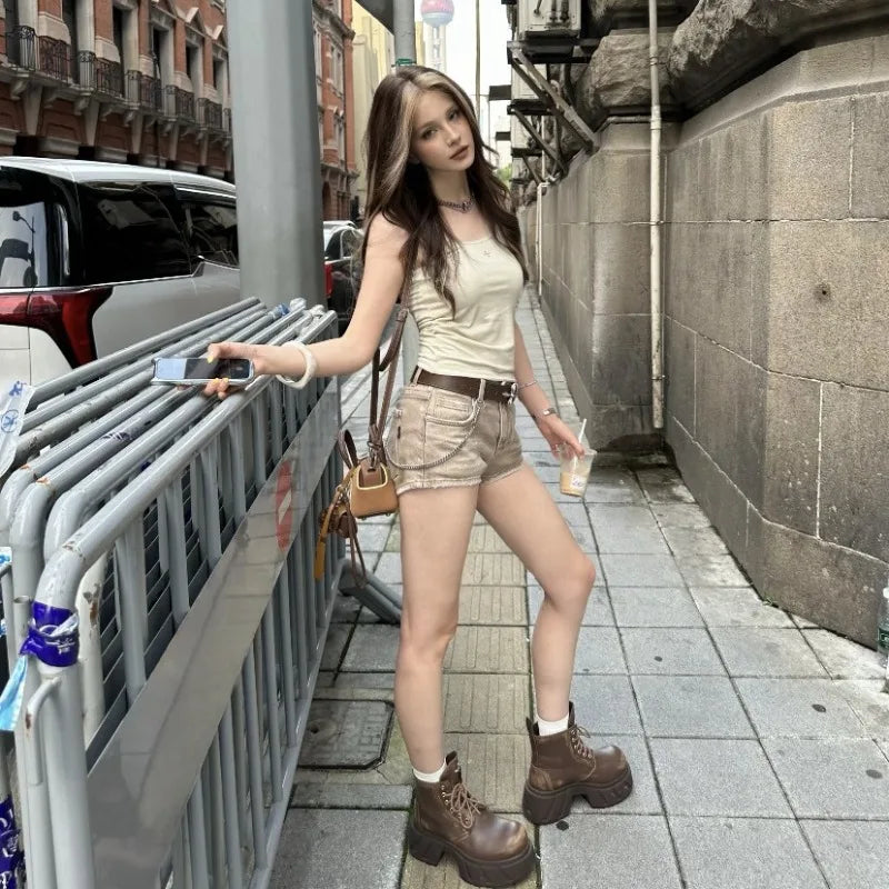 AIERTU  -  New Retro Women's Shoes Fashion Platform Motorcycle Boots for Woman Exquisite Round Head Ankle Boots Designer Shoes Botas Mujer Aiertu