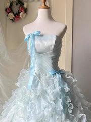 AIERTU  -  Sweet Fairy Japanese Original Lolita Blue Evening Dress Bar Mitzvah Princess Style Birthday Banquet Bow Dresses Aiertu