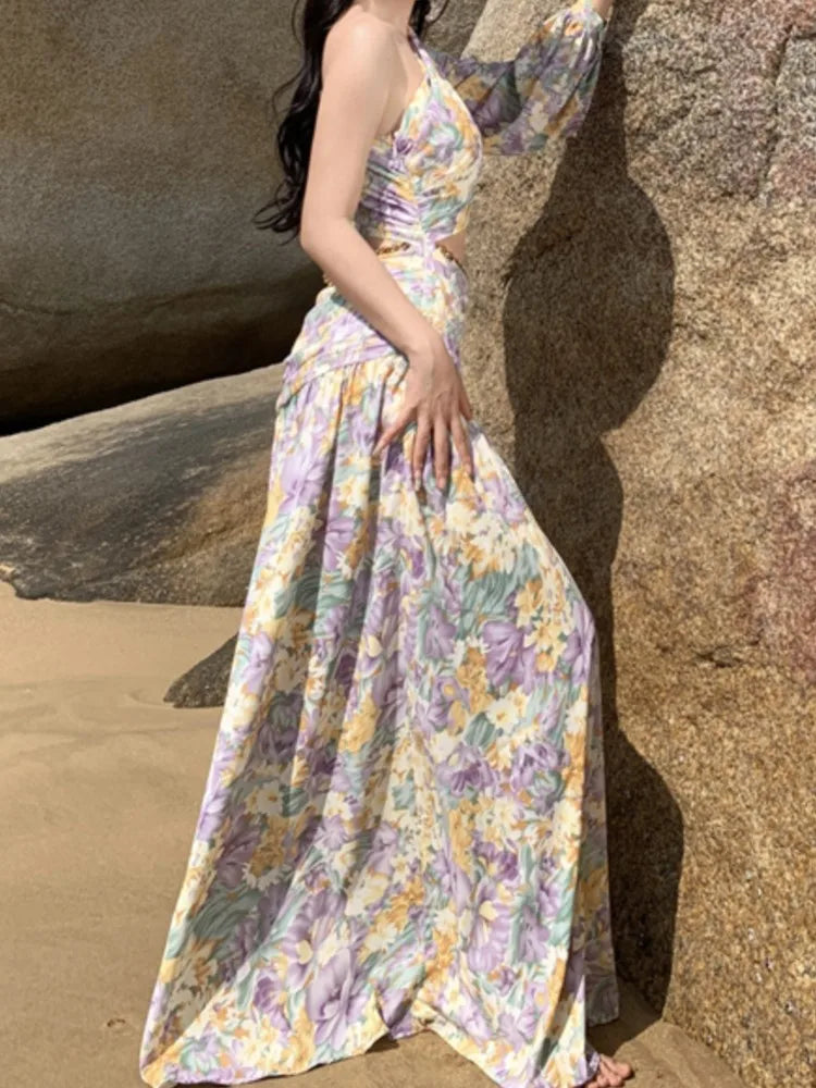 Aiertu Vintage and Chic Women Summer Dress Elegant Casual Floral Print Midi Party Vestidos Female A-Line Beach Holiday Clothes Mujers Aiertu