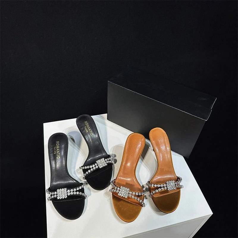 AIERTU  -  New Women Shoes Luxury Rhinestone High Heeled Sandals for Woman Fashion Banquet Wedding Shoe Designer Shoes Sandalias Mujer Aiertu