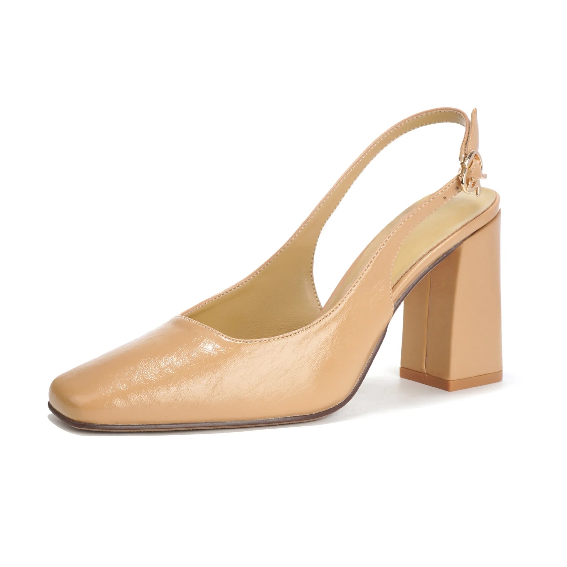 AIERTU  -  Simple Commuting Baotou Back Empty Sandals Temperament Square Head Thick Heel High Heel Summer Women's Shoes Aiertu
