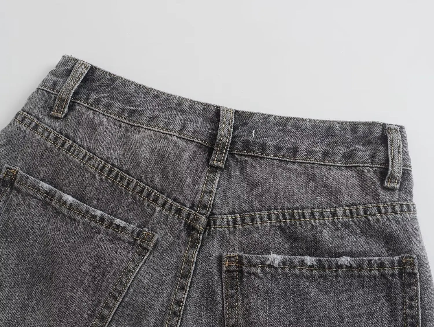 Aiertu Summer Pure Cotton Girls High Street Shorts Women Frayed Distressed Denim Mom Fashion Casual Bermuda Aiertu