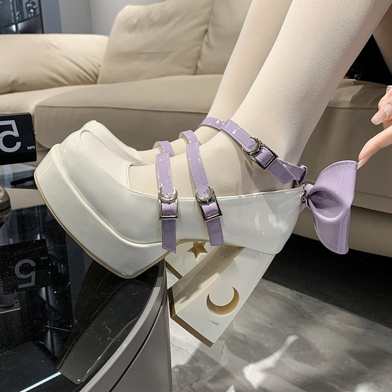 Aiertu - Celestial Starlit Goth  Shoes Dark Academia Kawaii Academia Y2K Cottagecore Coquette Fairycore Dollette Princesscore Aiertu