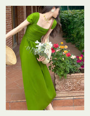 Aiertu Sweet Elegant Long Knitting Dress Women Solid Casual Evening Holiday Dress Female Summer Knitted One Piece Dress Korean Fashion Aiertu