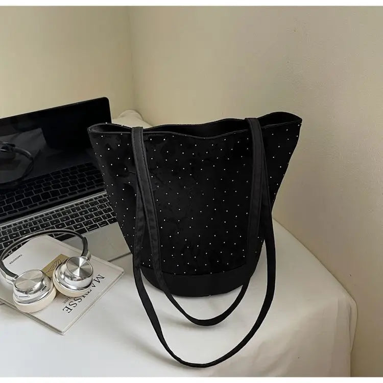 AIERTU  -  Tote Bag for Women New Style Fashionable and Versatile College Student Commuting One Shoulder Class Bucket Bags Aiertu