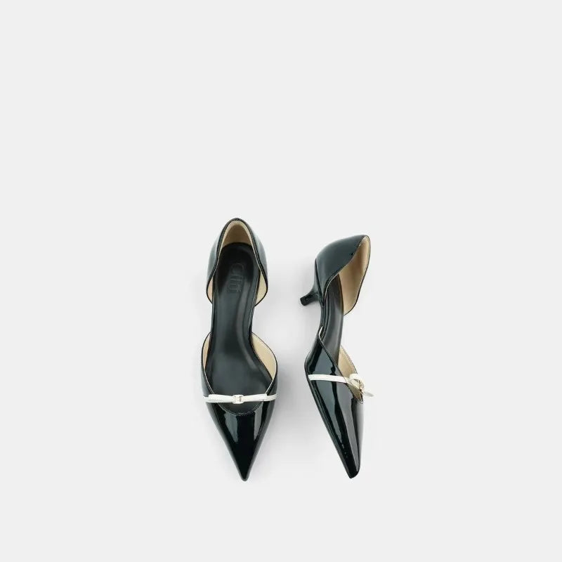 AIERTU  -  Women's Shoes Elegant French Pointed Tip High Heels for Woman Exquisite Patent Leather Casual Shoes Designer Shoes Zapatos Mujer Aiertu