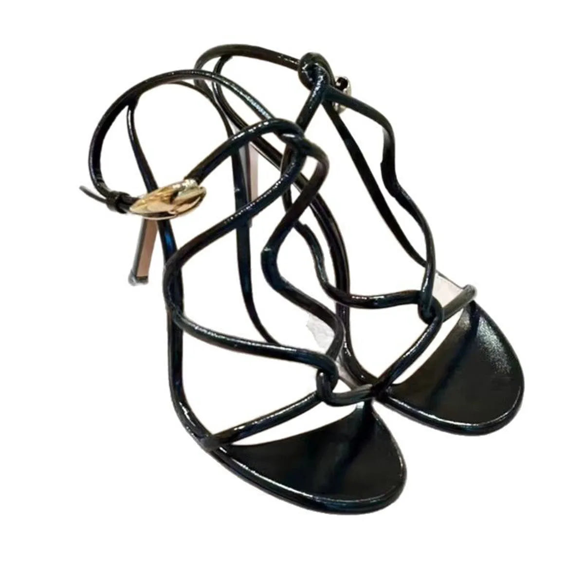 AIERTU  -  Snake-shaped Laces Thin Heel Women Sandals Round Toe Sexy Women's Stiletto Heel Sandals Versatile Open-Toe Sandals Aiertu