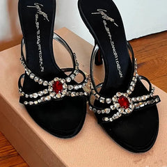 AIERTU  -  Fashion Designer Women's Shoes Luxury Rhinestone High Heeled Sandals for Woman Elegant Banquet Wedding Shoes Sandalias De Mujer Aiertu