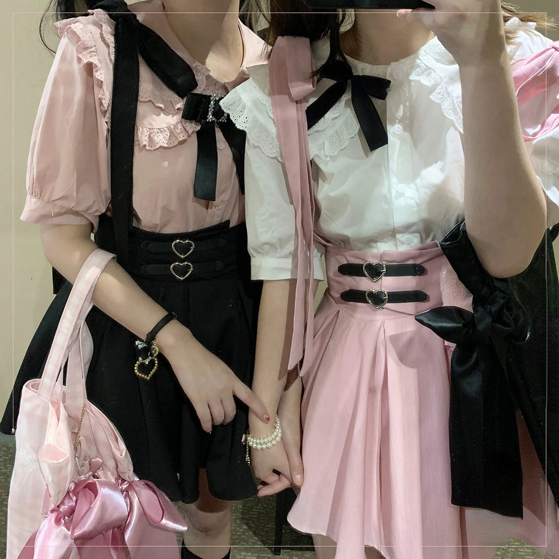 Aiertu Japanese Lolita High Waist Mini Suspender Skirt Y2k Aesthetic Sweet Women Solid Streetwear Gothic Jk Saia Feminina Harajuku Jupe Aiertu