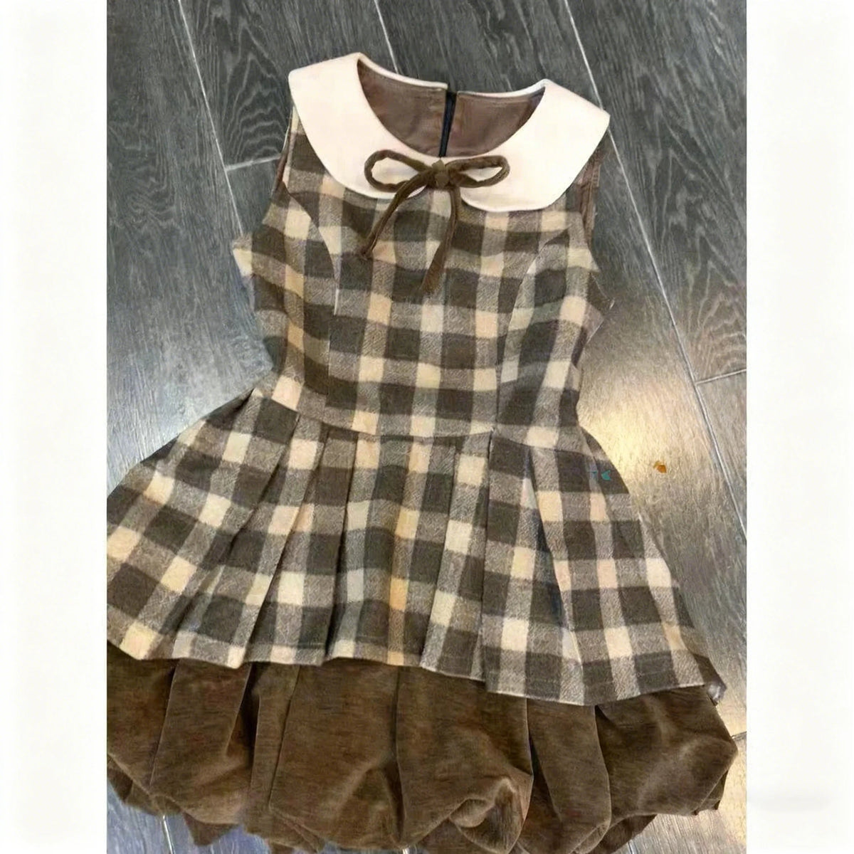 AIERTU  -  Harajuku Dresses Sexy Y2k Sweet 2000s Kawaii Ball Gown Bow Women's Dress Winter Short Skirt Plaid Fairycore Fashion Elegant Emo Aiertu