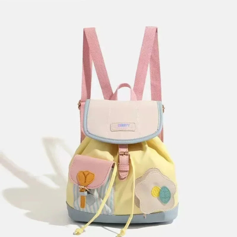 AIERTU  -  Mini Portable Backpack Student Commuter Cute Large Capacity Travel Shoulder Bag School College For Girls Light Yellow Aiertu