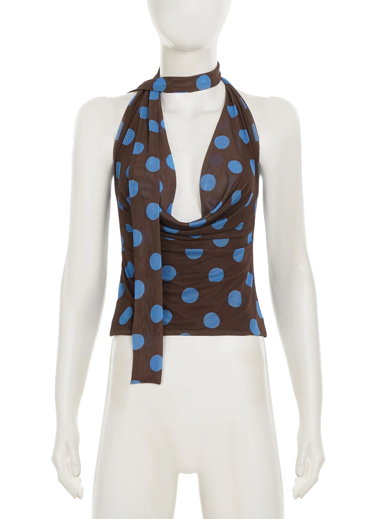 AIERTU  -  Style Fashionable Polka Dot Irregular Mesh Skirt New Temperament Light and Mature Style Mid-length Skirt Aiertu