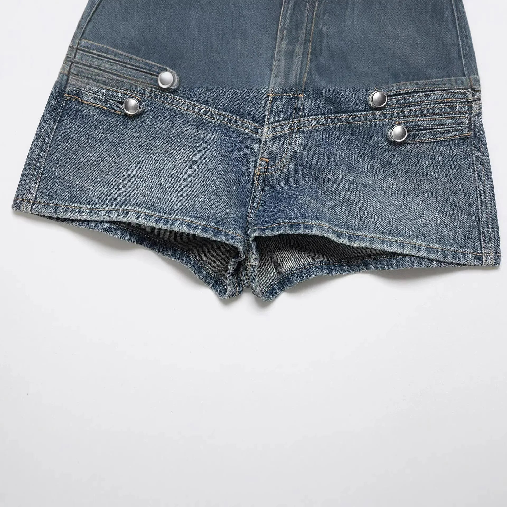 AIERTU  -  Low Waist Mini Denim Shorts Women's American Style Retro Wash Casual A-Line Hot Pants Summer Street Trend Sexy Girl Aiertu