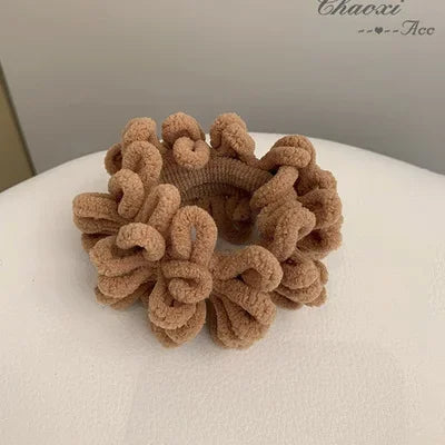 Aiertu Autumn Winter New Sweet Plush Soft Girls' Women Pompom Hair Ties Elastic Hair Band  Ropes  Accessories Headwear aiertu