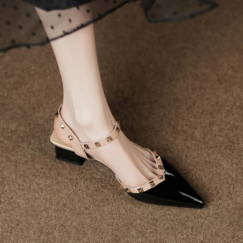 High Quality Summer Ladies Shoes Classic Rivet Design Women's Slingback Sandals Casual Fashion Girls Dating Shoes Zapatos Aiertu