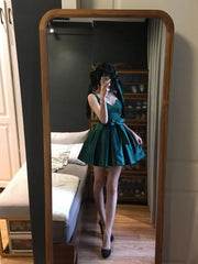 AIERTU  -  Lace Suspender Satin Dress Summer New Delicate Bow Waist Pleated Skirt Aiertu